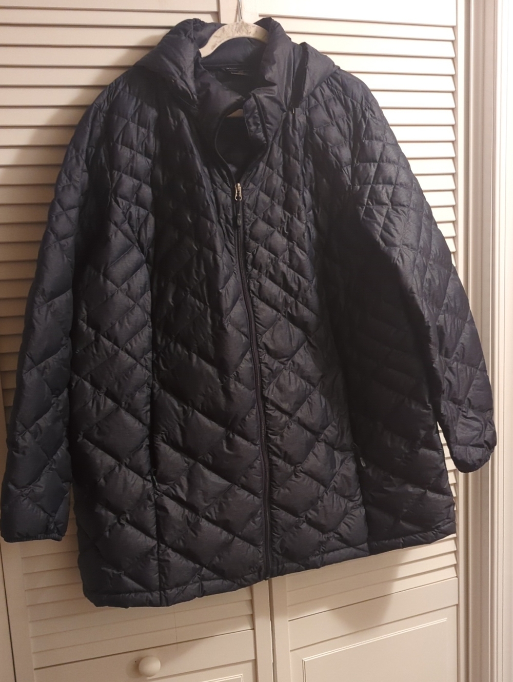 32 Degrees Blue Quilted Hooded Puffer Jacket